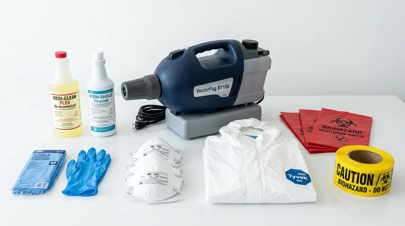 Professional biohazard remediation crew working in Asheville